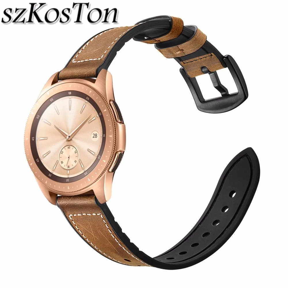 Strap Band For Samsung Galaxy Watch 46 mm 42mm Leather Silicone Watch